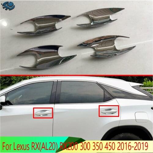 For Lexus RX(AL20) RX200 300 350 450 2016-2020 ABS Chrome Door Handle Bowl Cover Cup Cavity Trim Insert Catch Molding Garnish