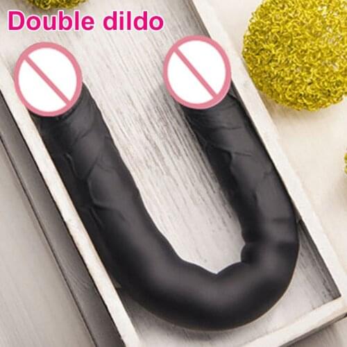 Lesbian Double Ended Dildo Realistic Huge Big Dual Head Penis Long Dildo Lifelike Flesh Male Genital Sex Products for Man Women