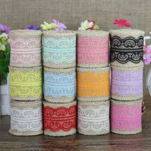 12pcs DIY fashion accessories ribbon Diy Decor Apparel linen Sewing craftwide:6cm length:2meter
