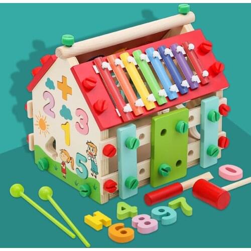 Montessori Multifunctional Digital House Disassembly Nut Toy Cognitive Learning Math Toy Baby Early Educational Toy For Children
