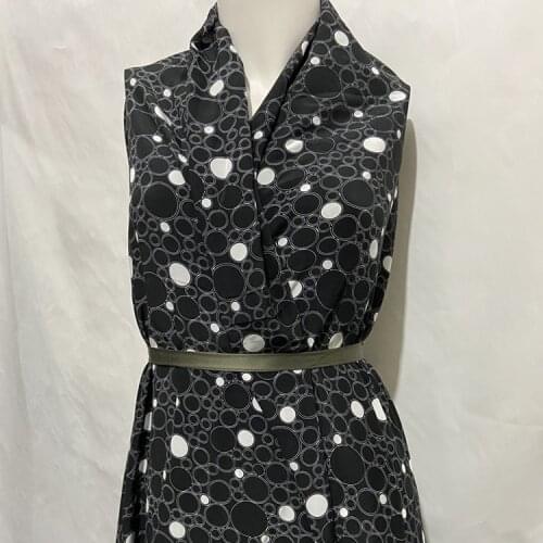 Fashion polka dot print pure natural silk fabric silk crepe de chine fabric for women dress,SCDC1310