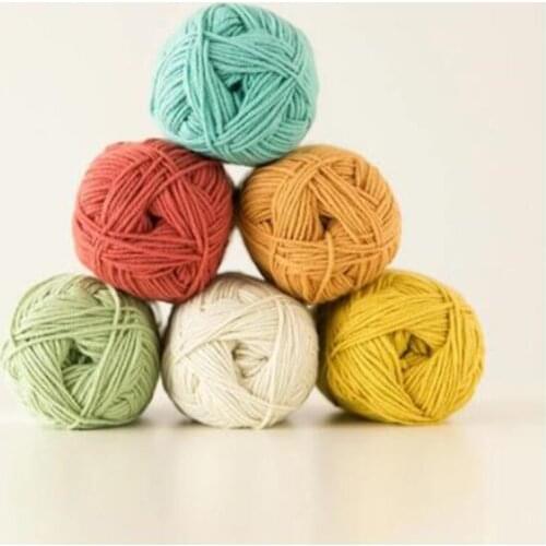 50g Soft Cotton Knitted babycare Sweater Scarf Knitting Crochet Craft 4PLY soft Yarn Colorful Craft Baby Wool Knitted