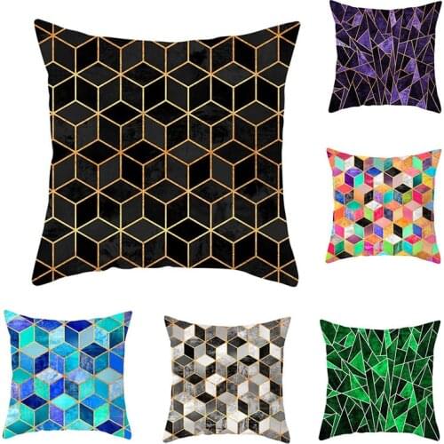 Nordic Geometry Colorful Pillowcase Living Room Decoration Cushion Cover Home Textiles Prints Cover For Pillow 45*45cm 1pc
