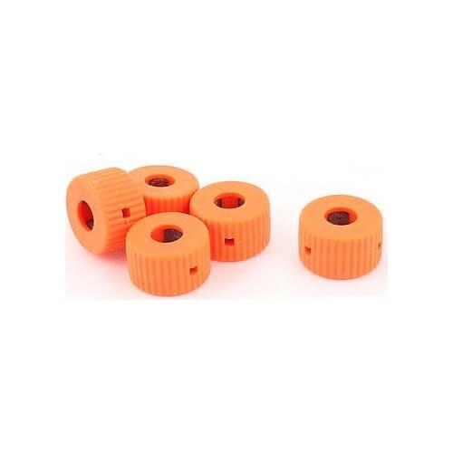 Orange Plastic 6mm Hole Screwdriver Bit Magnetizer Demagnetizer Ring 5 Pcs
