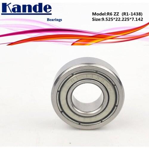 Kande Bearings 10pcs ABEC-1 R6 ZZ 10pcs ABEC-5 R6 ZZ Inch Bearing 9.525*22.225*7.412mm