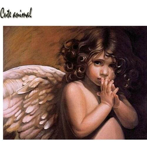 Girl Angel Wings Picture 5D Diamond Painting DIY Full Square Round Drill Diamond Embroidery Cross Stitch Wall Mosaic Needlework