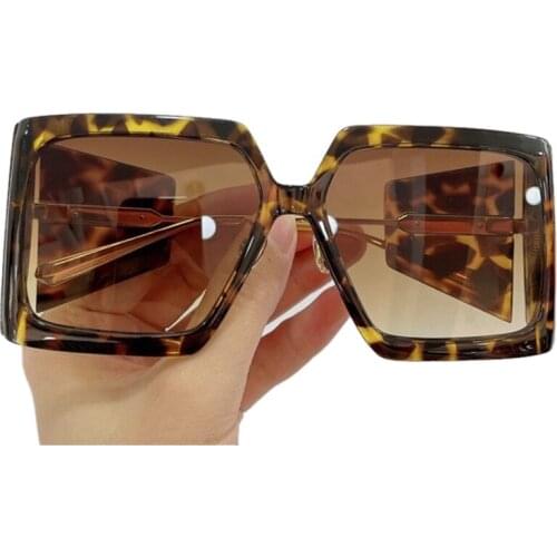 2021 New Style Oversized Square Sunglasses For Women Men Mirror Gradient UV400 Eyewear Gafas De Sol Para Hombres Y Mujeres