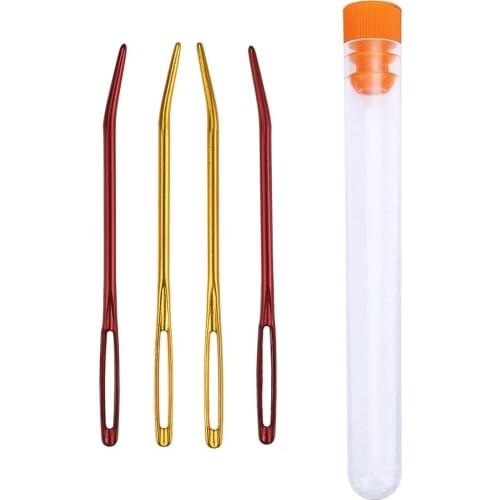 New Large Eye Blunt Needles Yarn Sewing Needles Set for Knitting Crochet 4Pcs