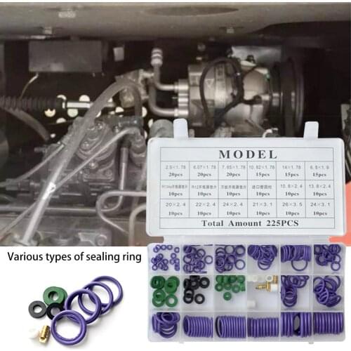 Seal Ring For Automotive Air Conditioning O-shape Rubber Pad Thimble Valve Core Repair Tool R134a R12 Refrigeration Accessories