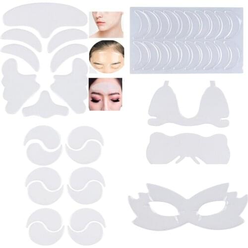 1 Set Face Eye Forehead Patch Silicone Lifting Pad Adhesive Forehead Neck Sticker Pad Anti Aging Patch Face Lifting Skin Care