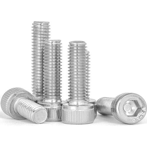 2/5/10Pcs 304 A2-70 Stainless Steel Hexagon Left Hand Fine Thread Hex Socket Head Cap Allen Bolt Screw Left-handed Nut DIN912934