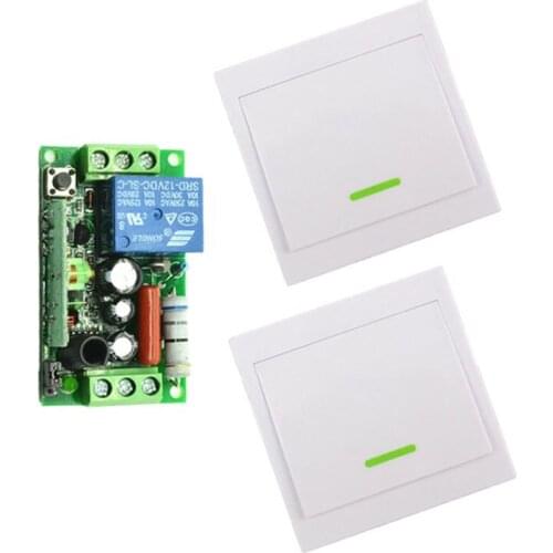 AC220V 1CH Wireless Remote Control Switch System Receiver +Wall Panel Remote Transmitter Sticky Remote Smart Home Switch