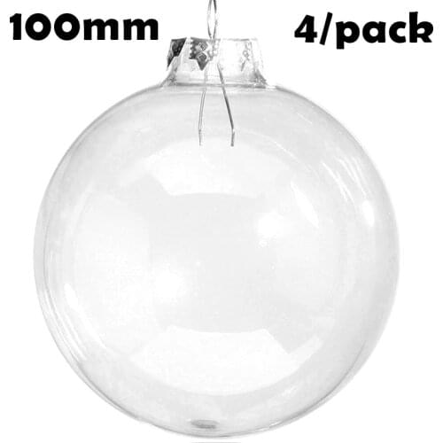 Promotion - 4/Pack, DIY Paintable Christmas Decoration Ornament 100mm Glass Ball