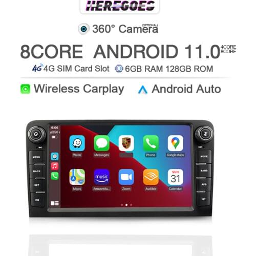 Carplay 8" 4G LTE Android 10.0 Car DVD Player Navigation GPS For Audi A3 S3 RS3 Sportback 2003-2011 Wifi Multimedia Stereo Radio