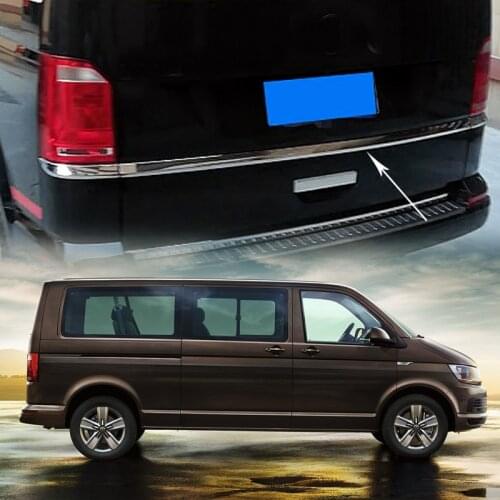 For Volkswagen Transporter (T6) Caravelle 2017-2018 ABS Exterior Accessories Tailgate Rear Upper Botttom Gate Cover car styling