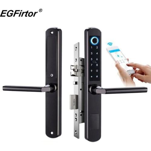 Smart Door Lock TTLock Fingerprint Door Lock Password Home Door Security Door Lock Mechanical Key Electric Door Lock