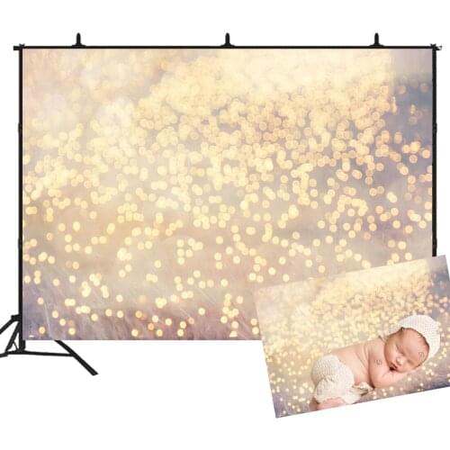 Gold Bokeh Photography Backdrop Spots Shining Sparkle Background Newborn Baby Portrait Photo Studio Photobooth YouTube videos