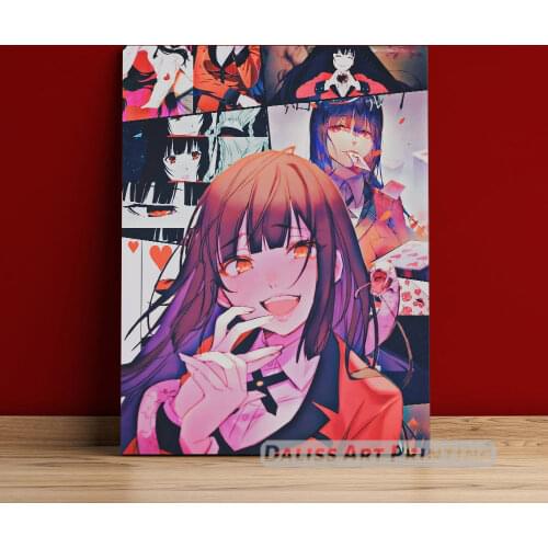 Canvas Anime Jabami Yumeko kakegurui Pictures Home Decoration Paintings Poster HD Prints Wall Art Modular Living Room Framed