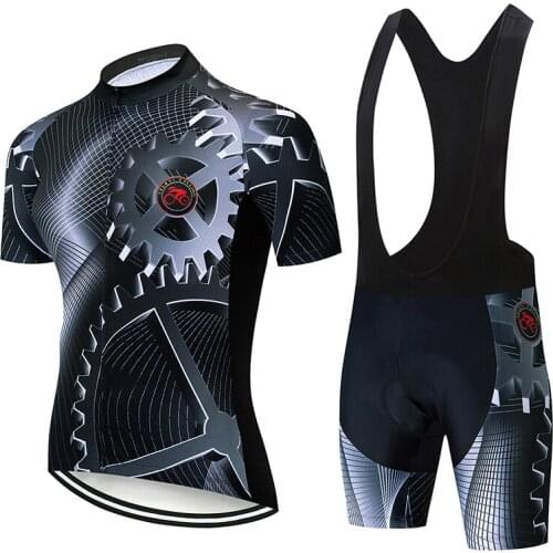 Summer Lycra Cycling Jersey Bib Short Set Mens Breathable Bike Clothes Sport Bicycle Clothing Mallot Mtb Uniform Male Suit Kit