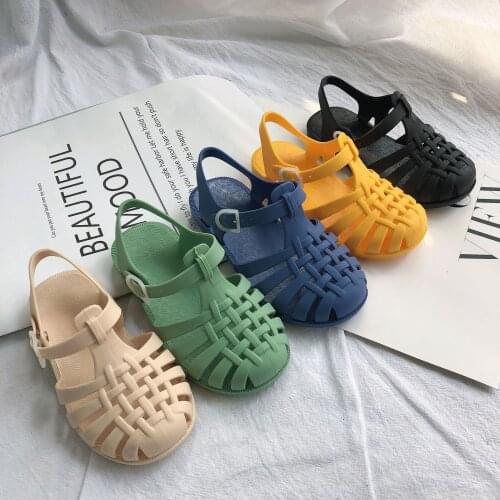 Summer Solid Color Childrens Hollow SANDALS BEACH Leisure Hole Shoes Indoor and Outdoor Wear Beach Hole Shoes