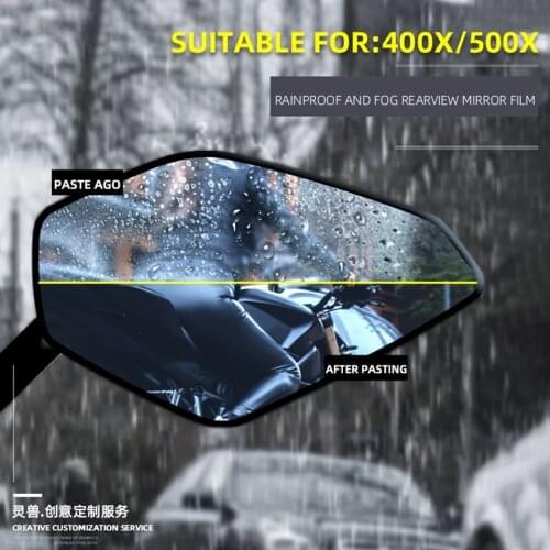Motorcycle rear-view mirror rainproof film HD Reflective mirror waterproof Antifog film For Colove KY500X KY400X ZF400GY ZF500GY