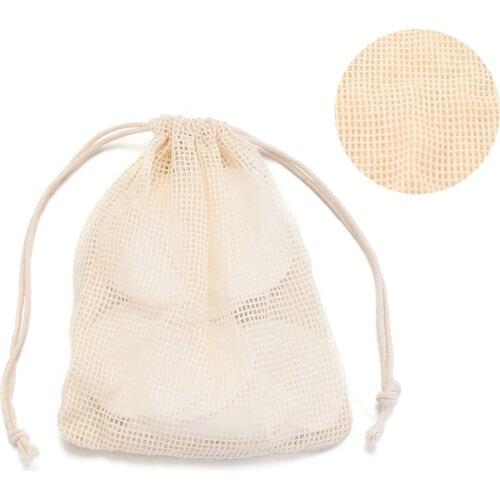 New Washable Reusable Cleansing Cotton Make Up Remover Cleaning Pad Storage Mesh Bag