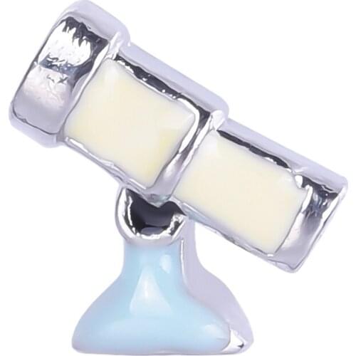 F275 Newest 20Pcs/lot Alloy Metal Telescope Charms Fit Floating Glass Living Locket DIY Accessories