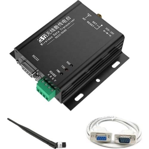 2.4G RS232 RS485 2KM DTU full duplex wireless rs232 transmitter frequency hopping DTU data transfer unit
