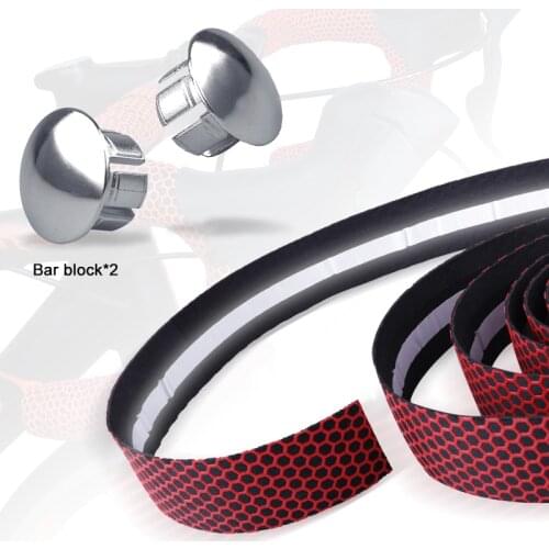 GRSRXX Bicycle Handlebar Strap MTB Road Bike Silica Tapes Sport Handlebar Bandage Wrap Bent EVA Tape Plug Bicycle Accessories