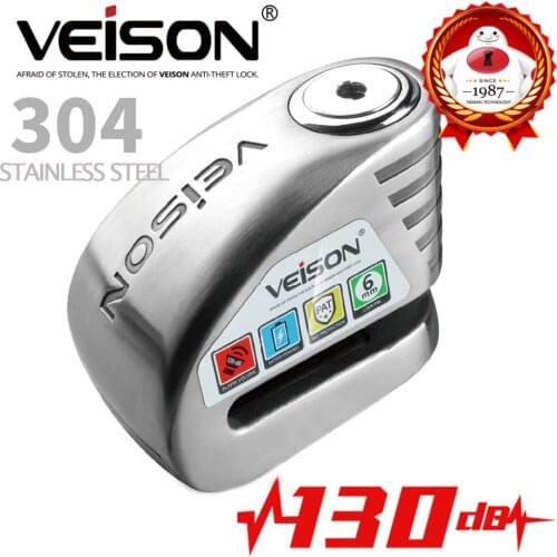 130DB Warning Security Alarm Disc Lock Motorcycle Bike Scooter Waterproof Anti Theft Protection for Honda Suzuki Yamaha Kawasaki
