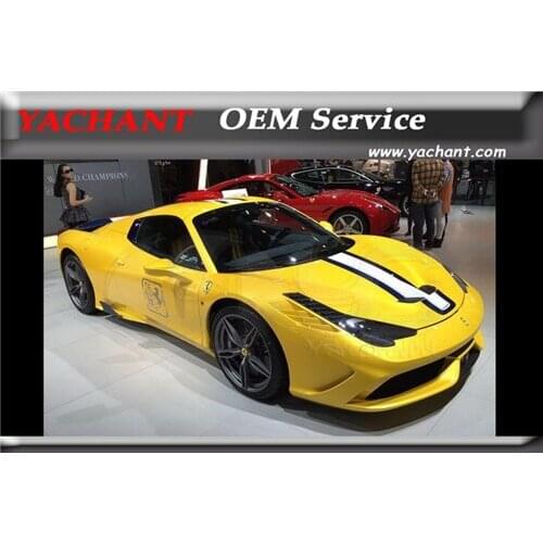 Car-Styling FRP Fiber Glass Body Kit Front Bar Bumper Fit For 2010-2014 F458 Italia Spider Speciale-Style Front Bumper