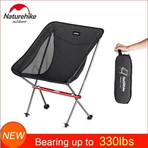 Naturehike Lightweight Compact Folding Camping Backpacking Chairs Breathable Comfortable Portable Moon Chair for Fishing Picnic