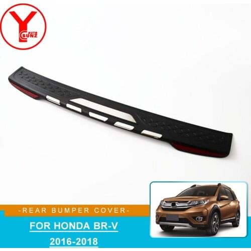 ABS car rear bumper protector stickers For honda brv br-v 2015 2016 2017 2018 parts accessories For honda brv 2015 2016 YCSUNZ