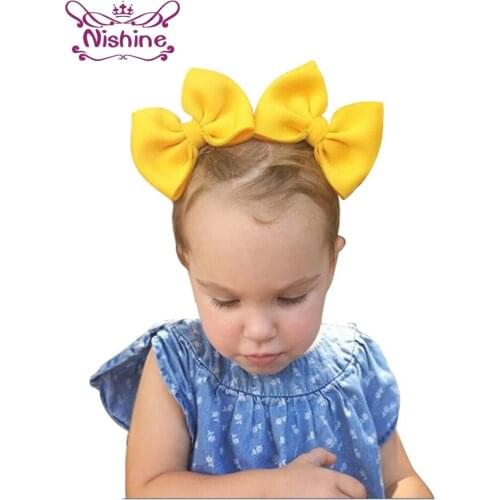 1 Pair 8*6.5 CM Solid Color Handmade Bowknot Hair Clips Fashion Baby Girls Hairpins DIY Hairstyle Design Tools Kids Accessories