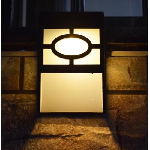 1PC Retro Solar Garden Light Solar Powered Wall LED Light Waterproof Mount Light Outdoor Garden Light Outdoor Lighting Wall Lamp