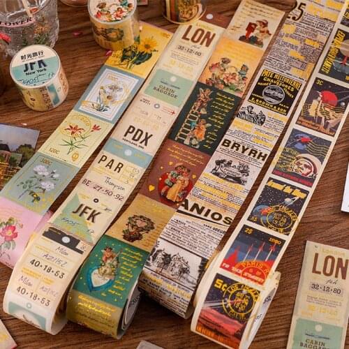 1pcs Washi Tape Vintage Stamps Masking Tape Decorative Tape Washi Tapes Washitape Journal Stickers Scrapbooking