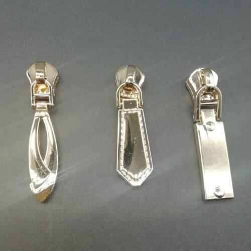 5# metal zipper head slider for sewing diy zipper repair light gold 5pcs/lot fashional high quality