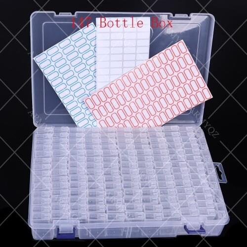 ARMYQZ 124/147pcs Diamond Painting Tools sets 5D Diamond Painting Accessories Kits Storage Box Point Sticker Drill Bottle Set