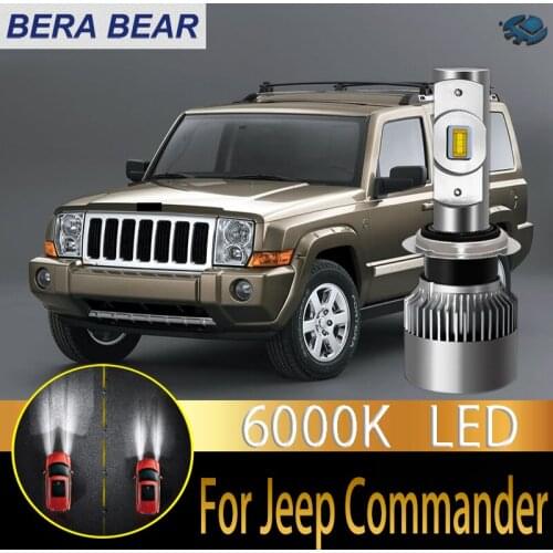 BERA BEAR Car Headlight Bulbs LED For Jeep Commander XK XH 2006-2010 LED Car 6000K 10000LM White Light Auto Headlight 2X