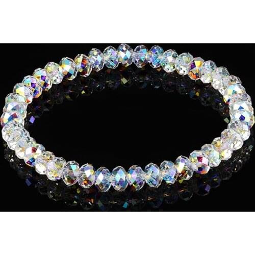 Colorful Crystals From Swarovski Beads Chain Bracelet Wrap Bangles Charm Hand Jewelry For Women Wedding Christmas Gifts DIY