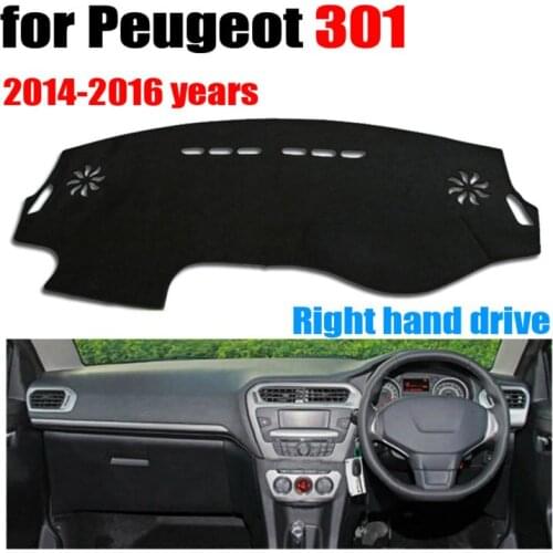 Car dashboard covers mat for Peugeot 301 2014-2016 years Right hand drive dashmat pad dash cover auto dashboard accessories