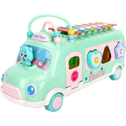 Kids Music Toys Baby Piano Musical Instrument Children Bus Sorter 8-Note Knock On key Piano Toddler Educational Sound Baby Toy