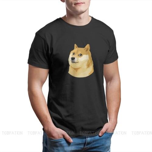 Doge Fashion TShirts Dogecoin Cryptocurrency Miners Meme Male Style Fabric Streetwear T Shirt O Neck Oversized