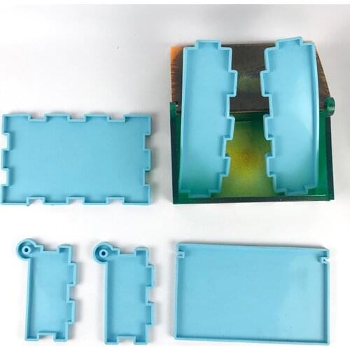 Epoxy Resin Mold Domino Storage Box Mould Jewelry Container Holder Craft