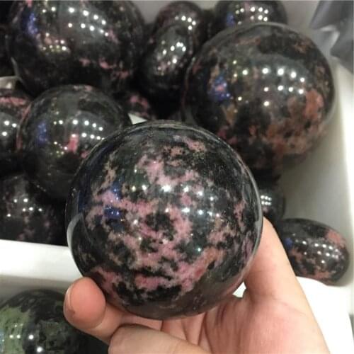 2.2LB Wholesale Natural Rock Rhodonite Gemstone Crystal Ball