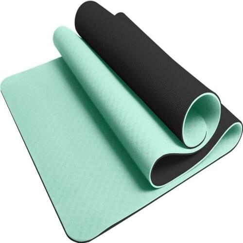 Customized 6mm Thickness TPE Two-Color Double-Sided Anti-Skid Tasteless Professional Yoga Mat Rugs