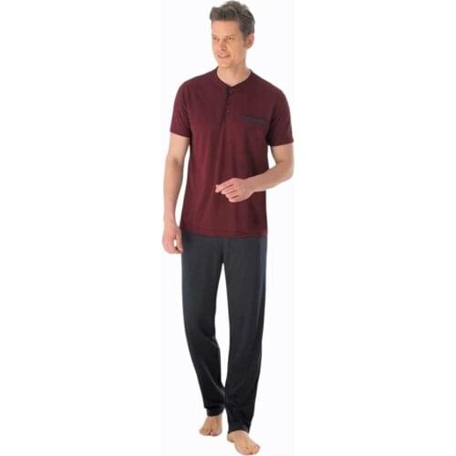 Eros Boxed 100% Cotton 3-Piece Top and Bottom Shorts Mens Pajamas Set