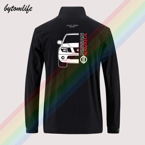 Nissan Navara Auto Slim Sport Jacket Mens Street Windbreaker Zipper Thin Jacket Mens Casual Back Printing Jacket Asian Size