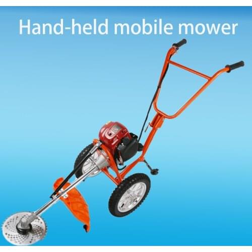 Small gasoline hand-push lawn mower multi-purpose lawnmower harvesting weeding openland brush cutter lawn trimmer