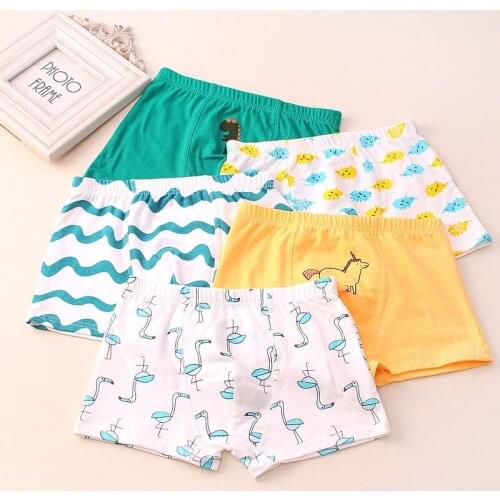 New High Quality Boys Underwear 2018 New 6 Pcs/Lot Cartoon Print Boxer Teenagers Panties 100% Cotton Baby Boy Short Underpants